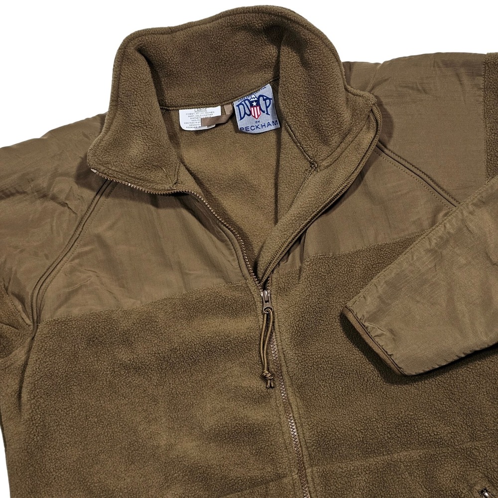 Peckham Fleece Jacket Mens Large Coyote Brown Polartec Military Gen III Tactical